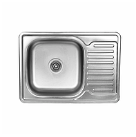 Стальная кухонная мойка Platinum7050swe из нержавеющей стали врезная прямоугольная для кухни металлическая