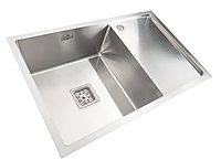 Стальная кухонная мойка из нержавеющей стали Platinum7850trs врезная, прямоугольная, раковина в кухню, хром