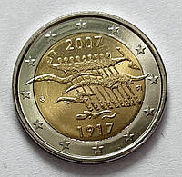 Финляндия 2 евро 2007, 90 лет независимости Финляндии *