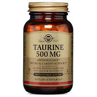 Аминокислота Solgar Таурин, Taurine, 500 мг, 100 вегетарианских капсул (SOL02701) - Топ Продаж!