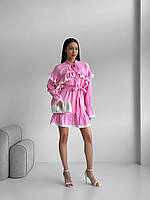 Женское стильное платье мини ткань: муслин Мод 9108