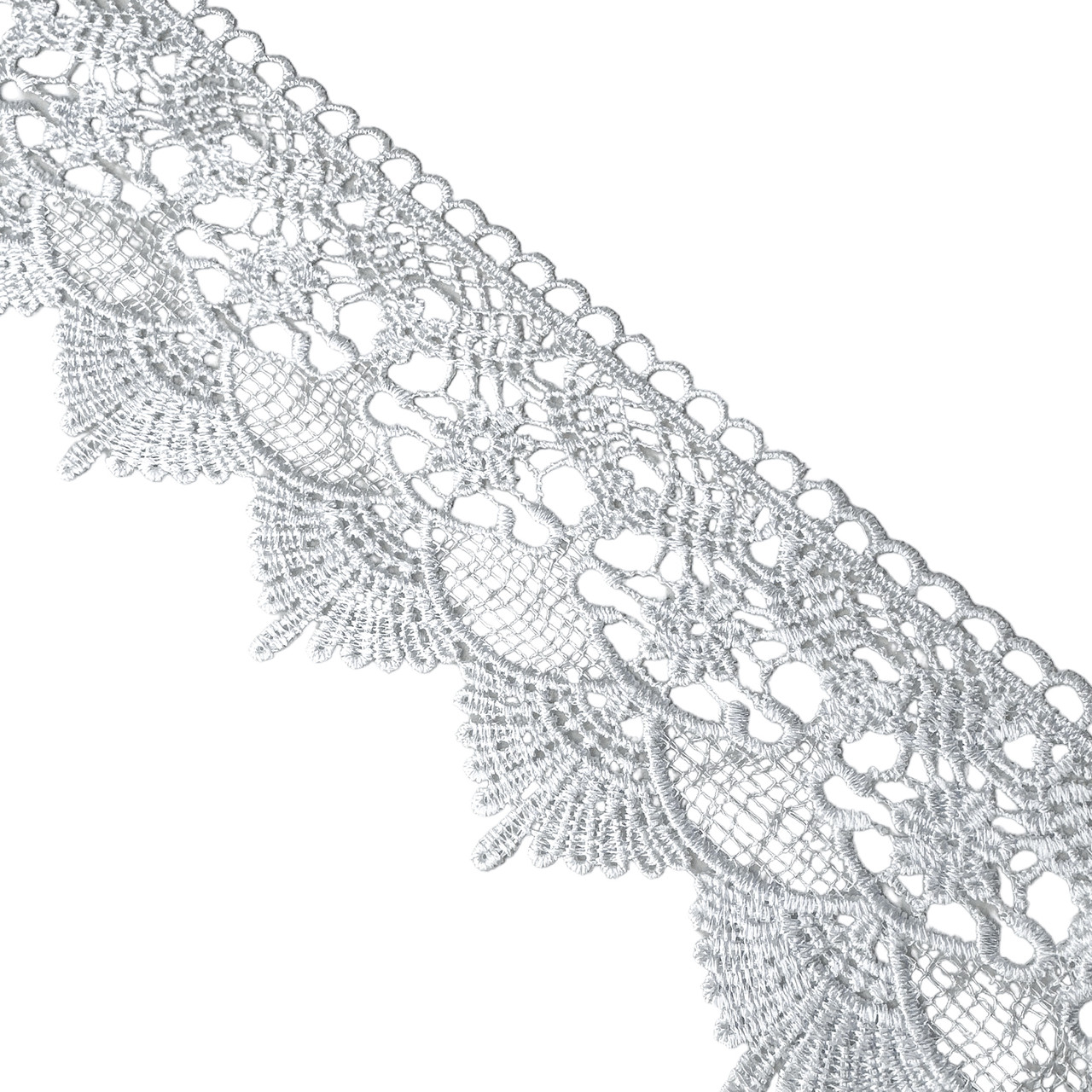 Мереживо макраме 8,5 см колір - білий, фото 1