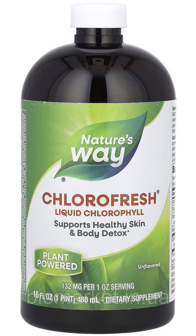 Рідкий хлорофіл (Chlorofresh) 480мл., здорова шкіра й детоксикація організму, Nature's Way.