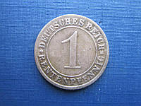 Монета 1 пфенниг Германия 1924 А
