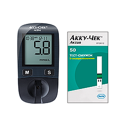 Глюкометр Акку Чек Актив (Accu Chek Active) + 50 тест смужок