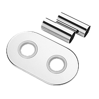 Маскувальний набір радіаторних кранів (розета + гільзи) хром Invena UA-12-015