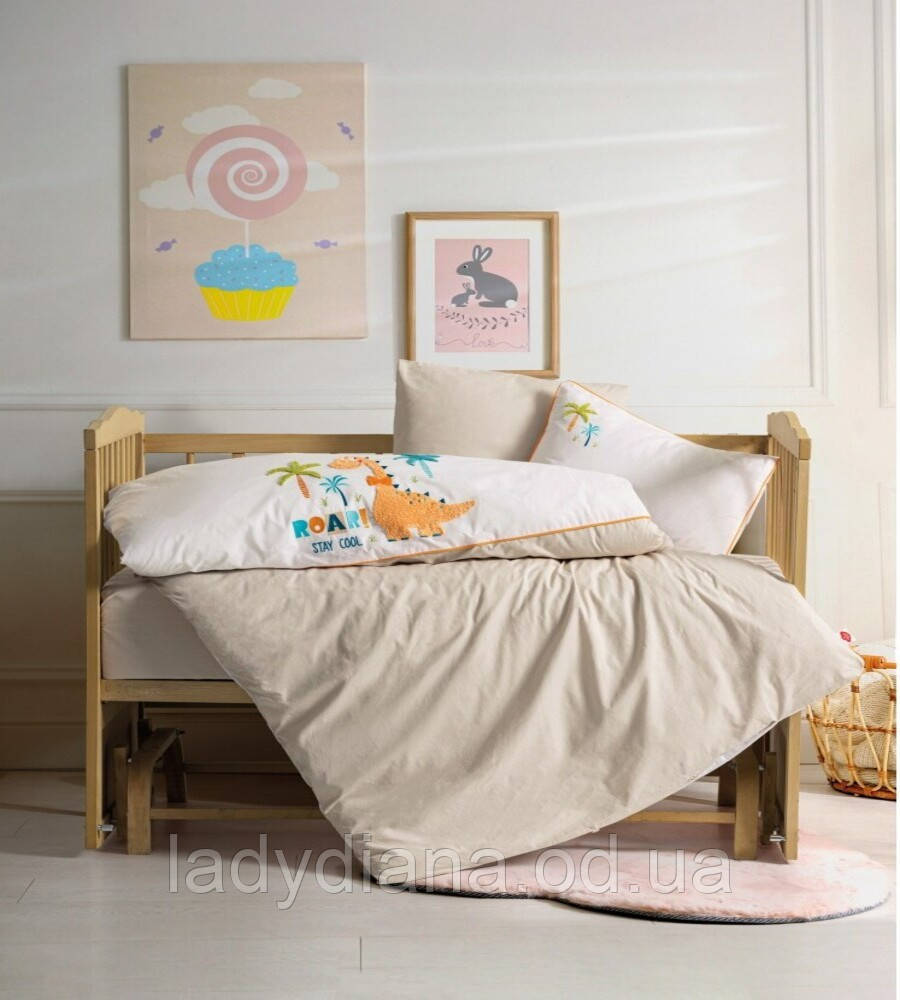 Дитяча постільна білизна бавовняна в ліжечко для новонародженого 100*150 см Туреччина Cotton Box