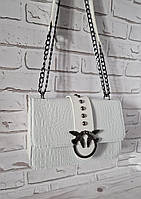 Белая женская сумочка клатч Pinko