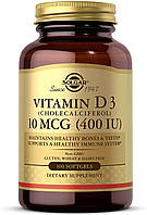 Витамин Д3 Vitamin D3 Solgar 10 мкг (400 МЕ) 100 гелевых капсул FE, код: 7701637