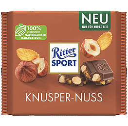 Ritter Sport Knusper-Nuss Молочний шоколад з горіхом і пластівцями 250g
