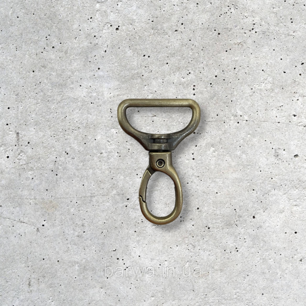 Карабін металевий, розмір 25 мм, якість преміум колір антік