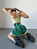 Шорти спортивні ,,Полярне сяйво'' , шорти для фітнеса зеленого кольору розмір S