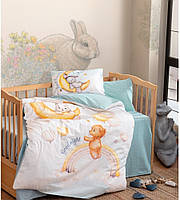 Детское постельное белье хлопковое в кроватку для новорожденного 100*150 см Турция Cotton Box