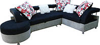 Угловой диван Ribeka Миллениум 230 х 140 см Серый (Millenium10) FE, код: 6492010