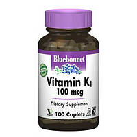 Витамин K Bluebonnet Nutrition Vitamin К1 100 mcg 100 Caplets KP, код: 7679202