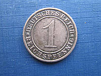 Монета 1 пфенниг Германия 1925 А Рейх