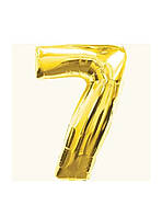 Шар из фольги золото цифра "7"