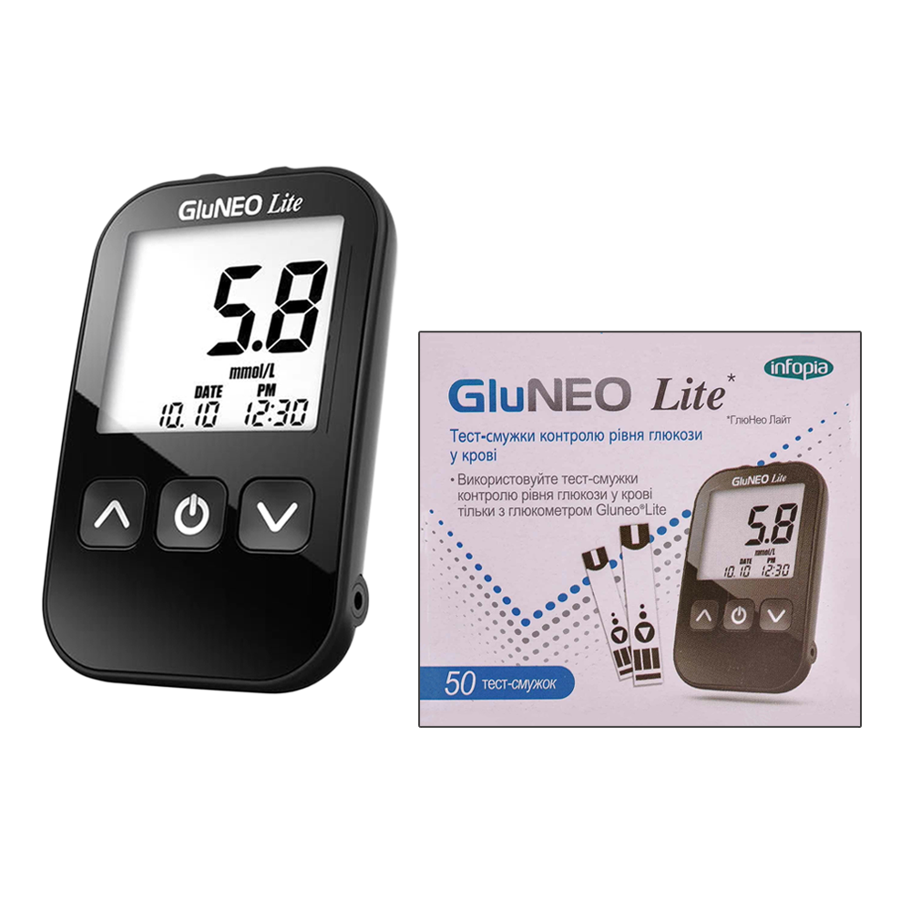 Глюкометр GluNeo LIte + 50 тест-смужок