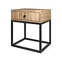 Тумба приліжкова з металу і ДСП Кубо Метал-Дизайн Чорний оксамит, фото 2