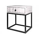 Тумба приліжкова з металу і ДСП Кубо Метал-Дизайн Чорний оксамит, фото 3