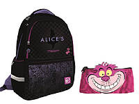 Набор: рюкзак школьный ортопедический + пенал Yes S-53_Collection "Alice in Wonderland" 2 предм. 558601
