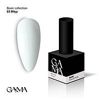 Гель-лак GaMa Basic collection 003 bilyy белый 15мл