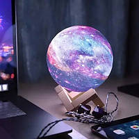 Настольная лампа светильник 3D Magic Moon Космос с пультом