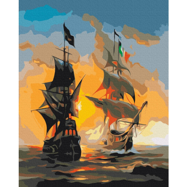 Картина за номерами 40х50 см. Морські ін та янь. Brushme 2291, фото 1