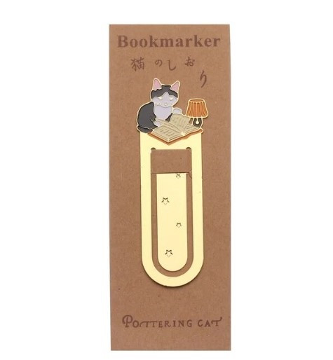 Металева скріпка-закладка, котик, фото 1