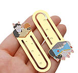 Металева скріпка-закладка, котик, фото 2