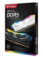 Оперативная память Team T-Force Delta RGB DDR5 6000 MHz 32GB (2x16GB) CL30 (FF3D532G6000HC30DC01) WHITE