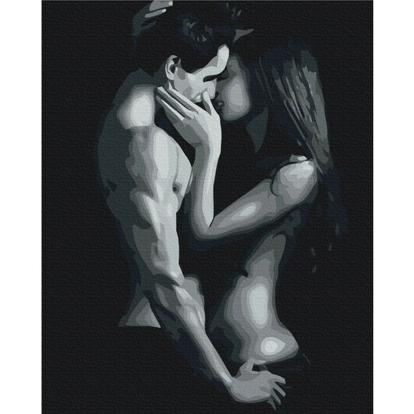 Картина за номерами 40х50 см. Чорно-біла пристрасть. Brushme 2400, фото 1