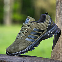 Кроссовки мужские хаки зеленые весенние летние Кросівки чоловічі хакі зелені весняні літні (Код: Б3400)