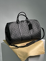 Дорожная сумка Louis Vuitton Keepall Bandouliere 50 Monogram Shadow, сумки дорожные Луи Виттон