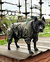 Одежда для собак Дождевик без подкладки для собак крупных и средних пород HUNTER Oliva. От кане корсо до бигля S