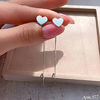 Срібні протяжки сердечки