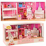 Набір лялькових меблів "Спальня" із фігуркою зайчика (аналог Sylvanian Families) арт. 55002-2, фото 2