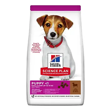 Корм Hills для цуценят малих і мініатюрних порід Hill’s Science Plan Puppy Smal&Mini з ягням і рисом 6  кг