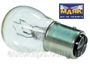 Лапма 12V P21/4W (із суміщеними вусами) цоколь BAZ15D "МАК"