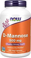 D-Маноза, Now Foods, 500 мг, 240 капсул. Зроблено в США.