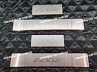 FORD EDGE II *2014-2023год Форд Эдж Едж Премиум Матовая Нержавейка с логотипом комплект 4 штуки