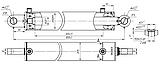 Гидроцилиндр 100х50х500х800 (хід штока 500 мм), фото 2