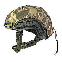 Кавер fast пиксель M/L, пиксельный чехол кавер на каску мич с липучками, кавер на армейский шлем Фаст cn118
