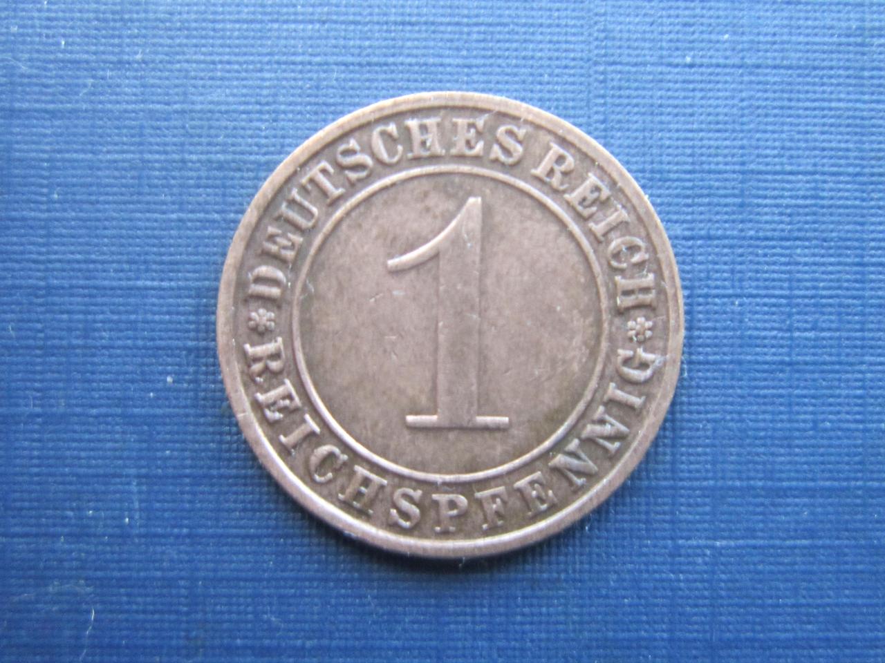 Монета 1 пфенниг Германия 1936 F Рейх - фото 1 - id-p2190385565
