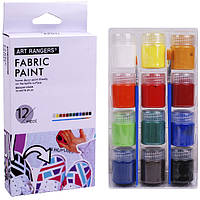 Набор акриловой краски для ткани Art Nation 12 цветов по 15 мл.+2 кисточки FAC1215--KR229