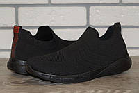 Чоловічі чорні текстильні кросівки Мужские черные текстильные кроссовки