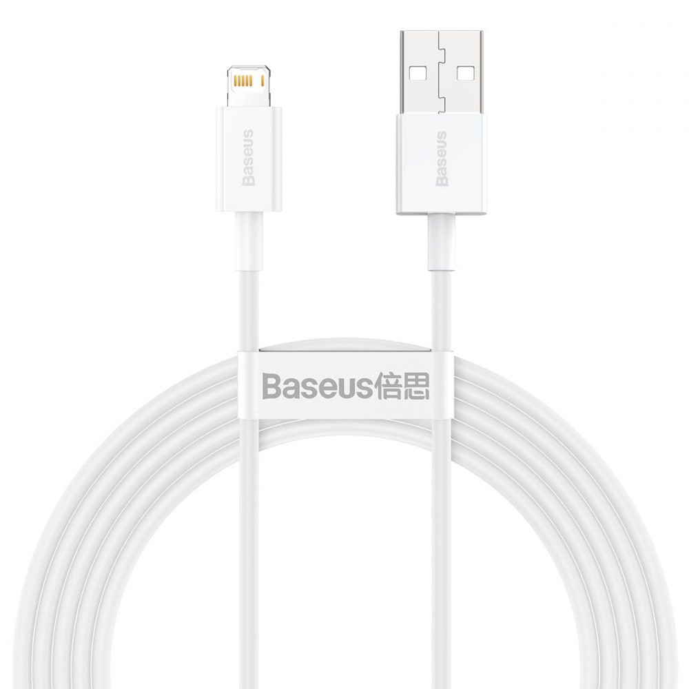 Кабель Baseus Superior Series Fast Charging Lightning 2.4A (2m) White, фото 1