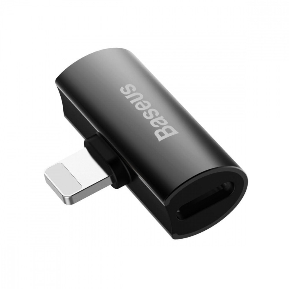 Перехідник AUX Baseus L46 Lightning to Lightning + Lightning Black