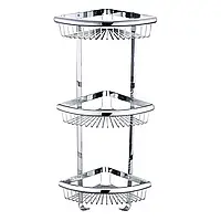 Поличка кутова потрійна TOPAZ 4115-3 латунь, хром