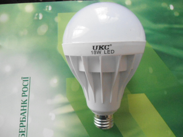 Лампочка LED LAMP E27 18W UKC Энергосберегающая Круглая - фото 3 - id-p406231827